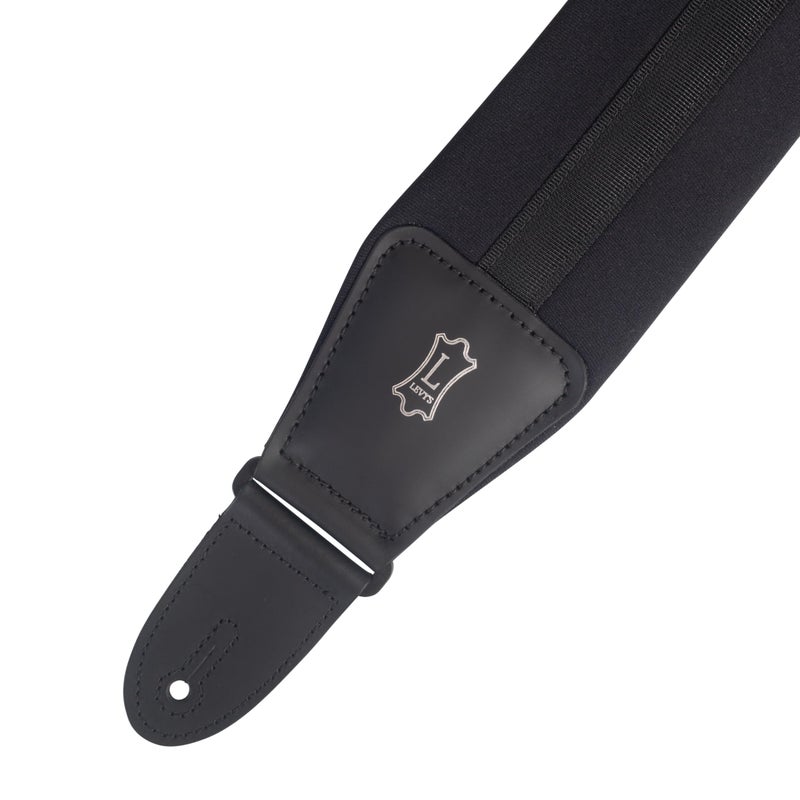 Levy's Leathers Right Heightâ„¢ 3.25" Neoprene Guitar Strap with RipChord Quick Adjustment Technology; Black (MRHGP-BLK) - Image 2